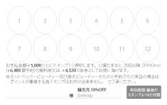 ポイントカード裏